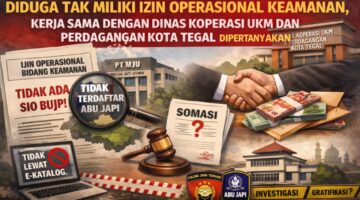 PT MJU/Mulya Jati Utama Diduga Tak Miliki Izin Operasional Keamanan, Kerja Sama dengan Dinas Koperasi UKM dan Perdagangan Kota Tegal Dipertanyakan