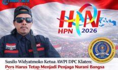 Susilo Widyatmoko Ketua AWPI DPC Klaten: Pers Harus Tetap Menjadi Penjaga Nurani Bangsa di Momentum HPN