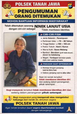 Nenek Tanpa Identitas Ditemukan di Simalungun, Polsek Tanah Jawa Imbau Warga Bantu Temukan Keluarga