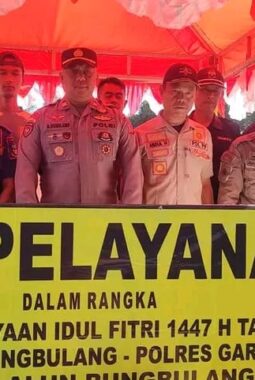 Pos Pam Idul Fitri di Kecamatan Bungbulang Terpantau Aman dan Terus dilakukan 