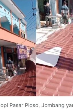 Belum Seumur Jagung, Kanopi Rp3,9 M Pasar Ploso Jombang Sudah Ambruk