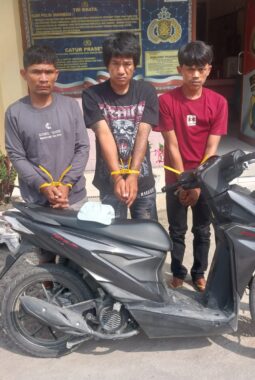 Hasil Kerja Keras Yang Polsek Bangun: Tiga Pelaku Curanmor Berhasil Dibekuk dalam Waktu Seminggu