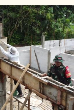 Babinsa Kaliagung Laksanakan Pengawasan Pembangunan KDKMP