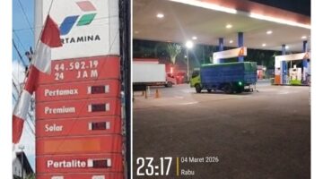 Diduga Milik Oknum TNI, Truk Pengangsu Solar Subsidi Beroperasi di SPBU Watugong Depan Kodam IV/Diponegoro