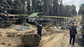 Polisi Kejar Pemilik Sumur Minyak Ilegal yang Terbakar di Keluang, Muba