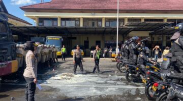 Antisipasi situasi Kontijensi, Polres Semarang gelar simulasi.
