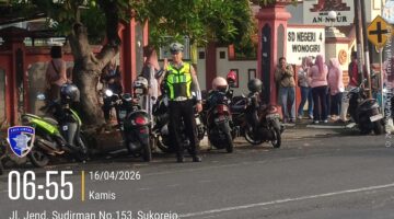 Satlantas Polres Wonogiri Gelar “Strong Point” Pagi, Atur Lalu Lintas di Sejumlah Titik Rawan