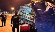 Diduga Pengemudi Mengantuk, Truk Bermuatan Daun Jeruk Alami Kecelakaan Tunggal di Wonogiri, Satu Orang Meninggal Dunia