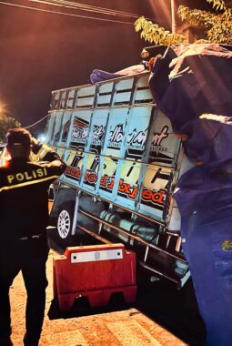 Diduga Pengemudi Mengantuk, Truk Bermuatan Daun Jeruk Alami Kecelakaan Tunggal di Wonogiri, Satu Orang Meninggal Dunia