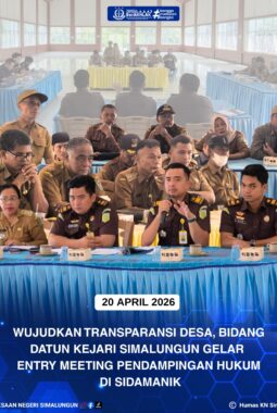 Wujudkan Transparansi Desa, Bidang Datun Kejari Simalungun Gelar Entry Meeting Pendampingan Hukum di Sidamanik