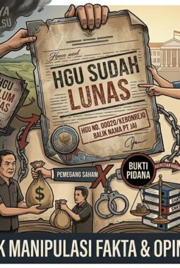 Terkuak! Trijono Soegandhi Diduga Putarbalikkan Fakta Transaksi HGU yang Sudah Lunas
