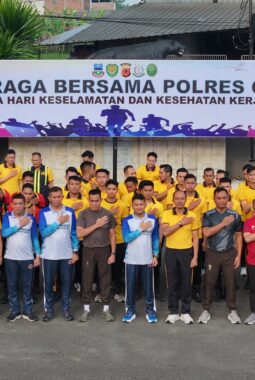 Polres Garut Gelar Olahraga Bersama TNI, Polri dan Pemda dalam Rangka Hari K3 Sedunia