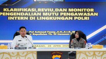 Tim Itwasum Polri Laksanakan Klarifikasi dan Monitoring Pengendalian Mutu Pengawasan Internal di Polda Jateng