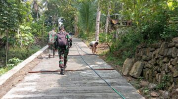 Wadan Satgas TMMD Reguler Pengecekan Rabat Beton Jalan 