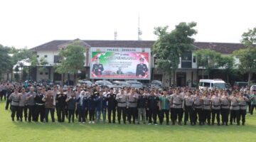 Perkuat Sinergitas, Polres Jombang Gelar Apel Akbar Sabuk Kamtibmas