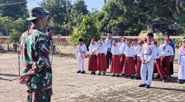 Istimewa! peringati Hari Pendidikan, SD Plumbungan IV, TNI jadi Irup 