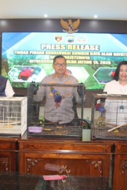Ditreskrimsus Polda Jateng dan BKSDA Berhasil Selamatkan Belasan Satwa Liar Dari Perdagangan Ilegal, Tiga Tersangka Turut Diamankan