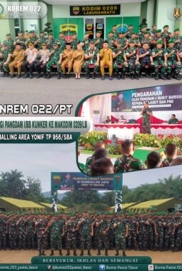 Danrem 022/PT Dampingi Pangdam I/BB Kunker ke Makodim 0209/LB dan Marshalling Area Yonif TP 956/SBA