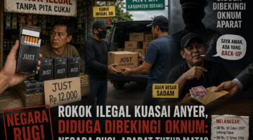 Rokok Ilegal Kuasai Anyer, Diduga Dibekingi Oknum: Negara Rugi, Aparat Tutup Mata !!
