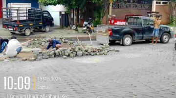 Jalan Citarum Semarang Kembali Ditata, Warga Soroti Efektivitas Perbaikan Paving Menjelang Proyek Betonisasi