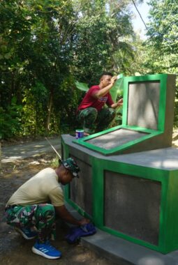 Dua Taman Prasasti TMMD Reguler 128 Sidorejo Lendah Selesai Digarap