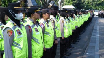 Apel Pelayanan Aksi UNRAS Digelar Di Halaman Kantor Gubernur Jateng, Personel Ditekankan Humanis dan Tanpa Senjata Api