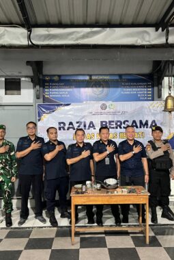 Langkah Kokoh di Balik Teralis: Sinergi Kanwil, TNI-Polri dan Lapas Pati Gelar Razia Gabungan