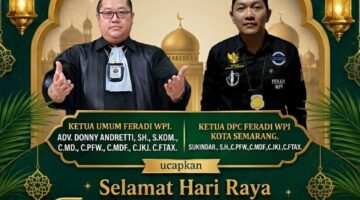 Pusat Bantuan Hukum FERADI WPI Advokat dan Paralegal DPC Kota Semarang Mengucapkan Selamat Hari Raya Idul Adha 1447 H / 2026 M