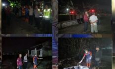 Diduga Korsleting Listrik, Rumah Limasan di Plupuh Sragen Ludes Terbakar, Pamapta dan Inafis Bergerak Cepat