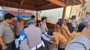 Polres Boyolali Perkuat Pengawasan Internal, 136 Personel Jalani Tes Urine dengan Hasil Negatif
