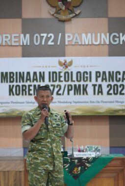 Korem 072/Pamungkas Gelar Pembinaan Ideologi Pancasila, Dukung Asta Cita Pemerintah
