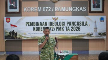 Korem 072/Pamungkas Gelar Pembinaan Ideologi Pancasila, Dukung Asta Cita Pemerintah