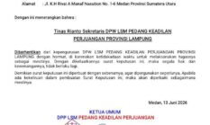 DPP LSM PEDANG KEADILAN PERJUANGAN TEGASKAN PEMBERHENTIAN SEKRETARIS DPW PROVINSI LAMPUNG