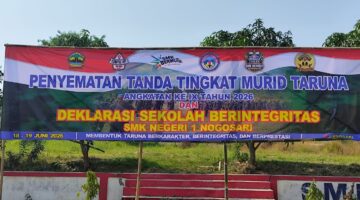 SMKN 1 Nogosari Boyolali Gelar Penyematan Tanda Tingkat Murid Taruna Angkatan IX 