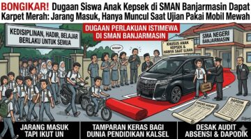 Dugaan Dapat Perlakuan Istimewa, Siswa SMA Negeri di Banjarmasin Disorot Publik Karena Jarang Masuk Sekolah, Diduga Anak Kepala Sekolah