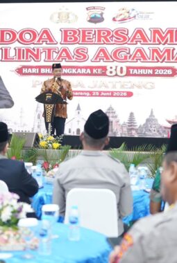 Doa Lintas Agama Warnai Hari Bhayangkara ke-80, Polda Jateng Perkuat Semangat Kebersamaan dan Toleransi