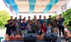 Satgas Elang Biru DPP Garpu Nasdem Bersama PMPKKBSUSU Gelar Syukuran Penutupan Galian C Bantaran Sungai Ular dan Santuni 350 Anak Yatim