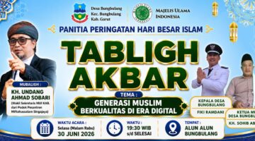 Hari Besar Islam, Desa Bungbulang Gelar Tabligh Akbar “Generasi Muslim Berkualitas di Era Digital”