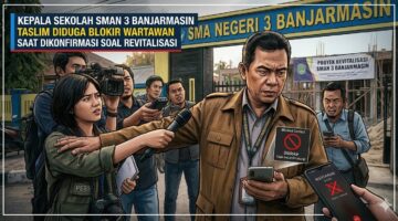 Sekolah SMAN 3 Banjarmasin Diduga Anti-Kritik: Kepsek Taslim Blokir Wartawan, Proyek Miliaran Gelap