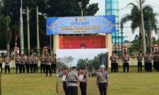 Polres Musi Rawas melaksanakan upacara Pemberhentian Tidak Dengan Hormat (PTDH) terhadap dua anggotanya 