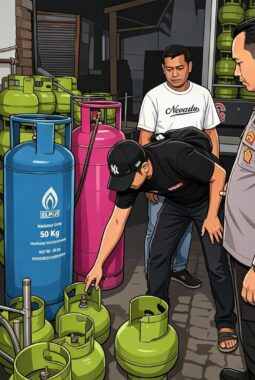 Diduga Oplos Gas Subsidi 3 Kg ke Tabung 12 Kg dan 50 Kg, Agen PT BSE Digerebek, Muncul Isu Tangkap Lepas 