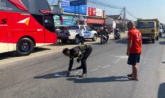 Pengendara Motor Terluka Usai Tabrak Bus di Baturetno, Satlantas Polres Wonogiri Lakukan Penanganan Cepat