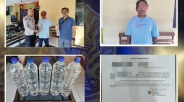 Polisi Tindak Penjual Ciu di Masaran, Lima Botol Miras Disita dalam Operasi Cipta Kondisi