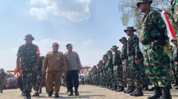 Kodim 0728/Wonogiri Dan Pemkab Wonogiri Gelar Apel Kesiapsiagaan Penanggulangan Bencana
