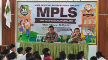 Bentengi Generasi Muda dari Bullying, Polsek Karangmalang Tanamkan Jiwa Kebangsaan kepada 256 Siswa Baru SMPN 2 Karangmalang