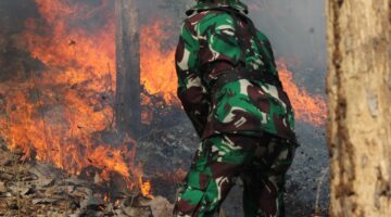 Masuki musim Kemarau, Kodim Wonogiri Gelar Latihan Penanggulangan Bencana Alam Kebakaran Hutan Lahan