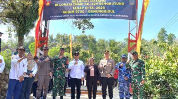 Akselerasi Pembangunan Desa, Wakil Bupati Gunungkidul Resmi Buka TMMD Sengkuyung Tahap III di Ponjong.