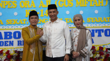 Danrem 072/Pamungkas Hadiri Mujahadah Dzikrul Ghofilin dan Sholawat Kebangsaan Harlah ke-14 Ponpes Ora Aji