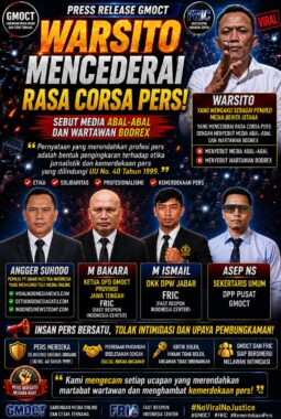 Pernyataan Warsito di Media Sosial Tuai Sorotan, GMOCT Tegaskan Pentingnya Etika Pers dan Penghormatan terhadap Kemerdekaan Pers