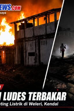 Dua Rumah di Weleri Ludes Terbakar Diduga Akibat Korsleting Listrik, PMI Kendal Lakukan Penanganan